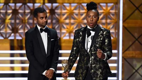 aziz_ansari_and_lena_waithe_emmys