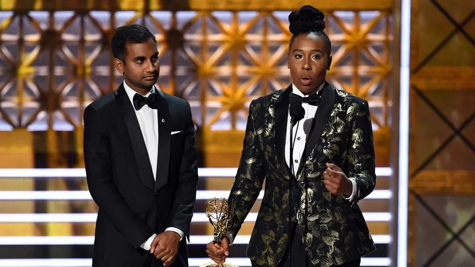 aziz_ansari_and_lena_waithe_emmys