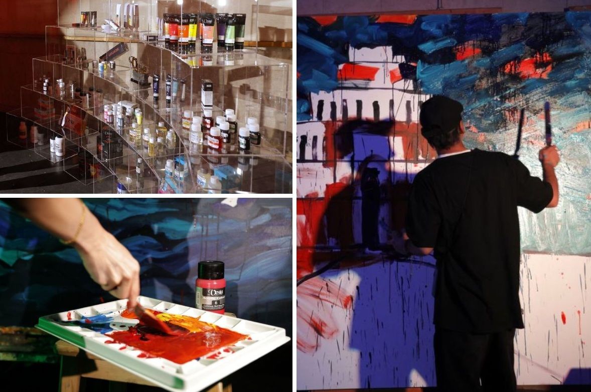 ویدئو: سه اجرای زنده نقاشی با رنگ‌های وستا در هفته دیزاین تهران