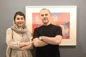 حضور هانیه توسلی در افتتاحیه نمایشگاه مهرداد ختایی در گالری ماه