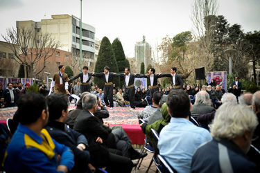مراسم هفته درختکاری با حضور اصحاب فرهنگ، هنر و رسانه در خانه هنرمندان تهران