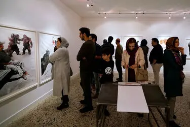 افتتاحیه نمایشگاه آثار حمید بهرامی در گالری هما
