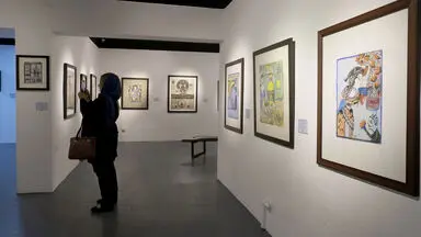افتتاحیه نمایشگاه نقاشی مکرمه قنبری و علی بلبلی در گالری فردا
