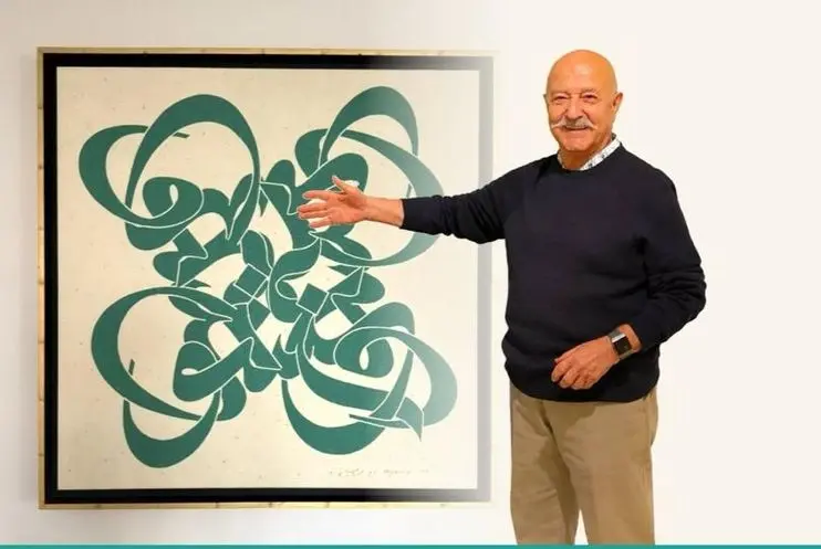 اثر عشق محمد احصایی در کلکسیون رها گالری/تلفیق شمسه‌های ایرانی، نقوش هندسی اسلامی و ساختارهای ماندالا مانند شرقی