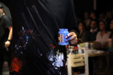 Live Painting Performance at Saless Gallery in Tehran with Vesta Color Support