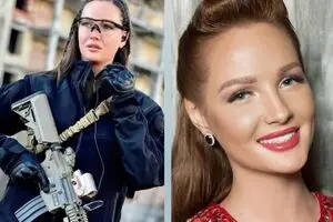 ملکه زیبایی اوکراین لباس جنگ به تن کرد/ استایل‌های نظامی آناستازیا لنا