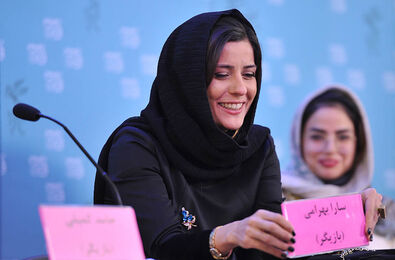 پژمان بازغی،دیبا زاهدی،  امیر جعفری، سارا بهرامی در کاخ جشنواره