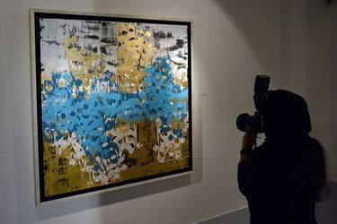 نمایشگاه گروهی نقاشی خط در گالری شهر کتاب فرشته