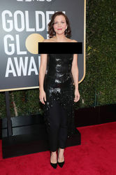 Maggie Gyllenhaal arrives at the awards where she was nominated for The Deuce.