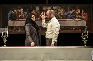Without Audience Playing on Stage in Shahrzad Theater