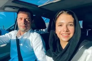 نفس بازغی دچار حادثه شد/ واکنش متفاوت پژمان بازغی به صدمه دیدن دخترش در تئاتر +عکس