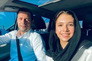 نفس بازغی دچار حادثه شد/ واکنش متفاوت پژمان بازغی به صدمه دیدن دخترش در تئاتر +عکس
