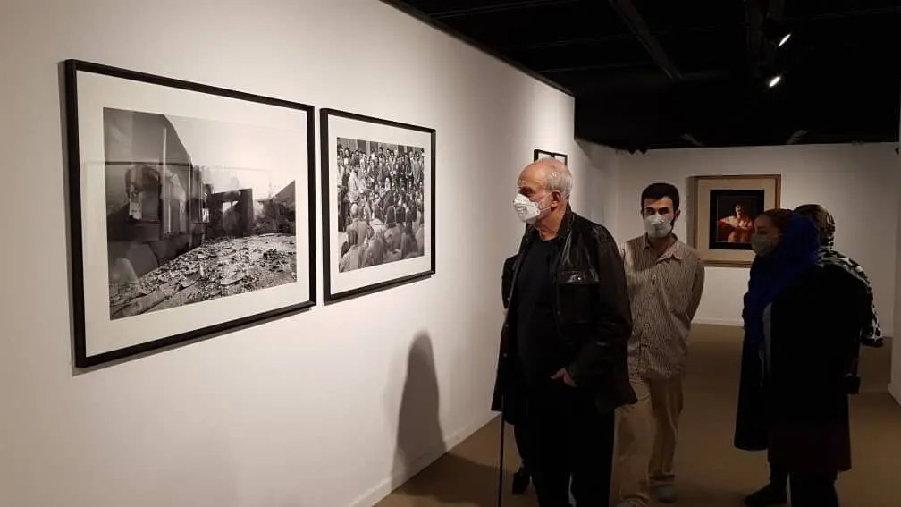 دیدار آیدین آغداشلو از نمایشگاه مهدی سحابی در موزه هنرهای معاصر تهران