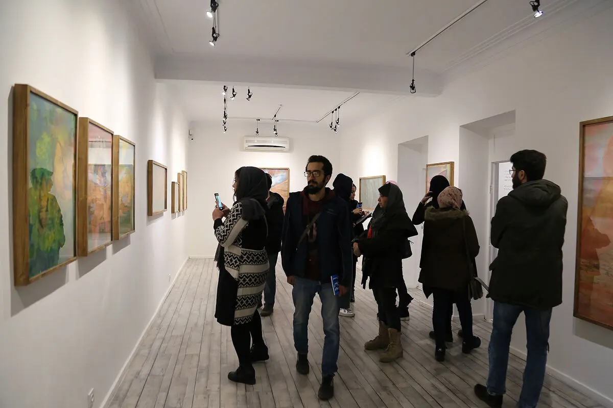 افتتاحیه نمایشگاه نقاشی های حسن مرشد در گالری هپتا