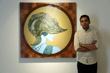 افتتاحیه نمایشگاه دو نفره آثار نقاشی حمید زارع و الناز صباغ‌پور در گالری ژاله