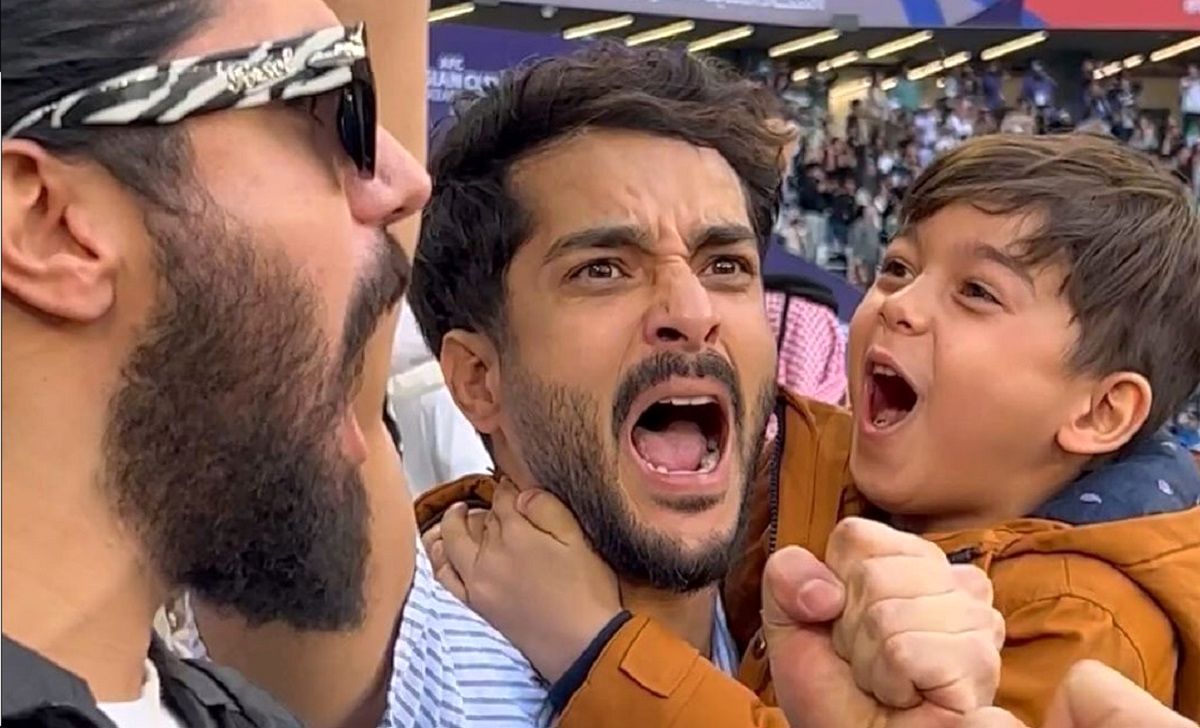 ببینید: شادی جنون آمیز ساعد سهیلی و سینا مهراد در ورزشگاه قطر 