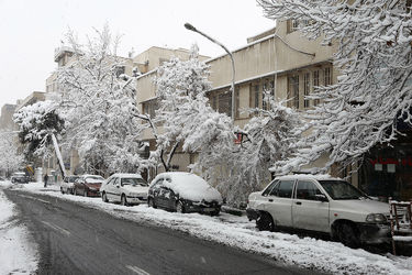 صبح برفی تهران