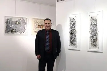 نمایشگاه نقاشی‌خط کیارش یعقوبی درگالری مژده