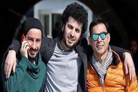 فوتبال بازی کردن پیمان معادی در پشت صحنه "متری شیش و نیم"/ فیلم