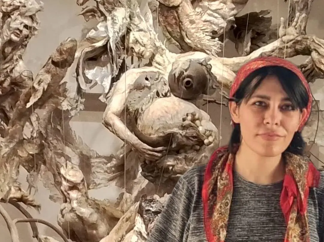 Elham Fallahi’s Ahura Mazda Sculpture in the Bundahishn Installation at Raha Gallery Collection