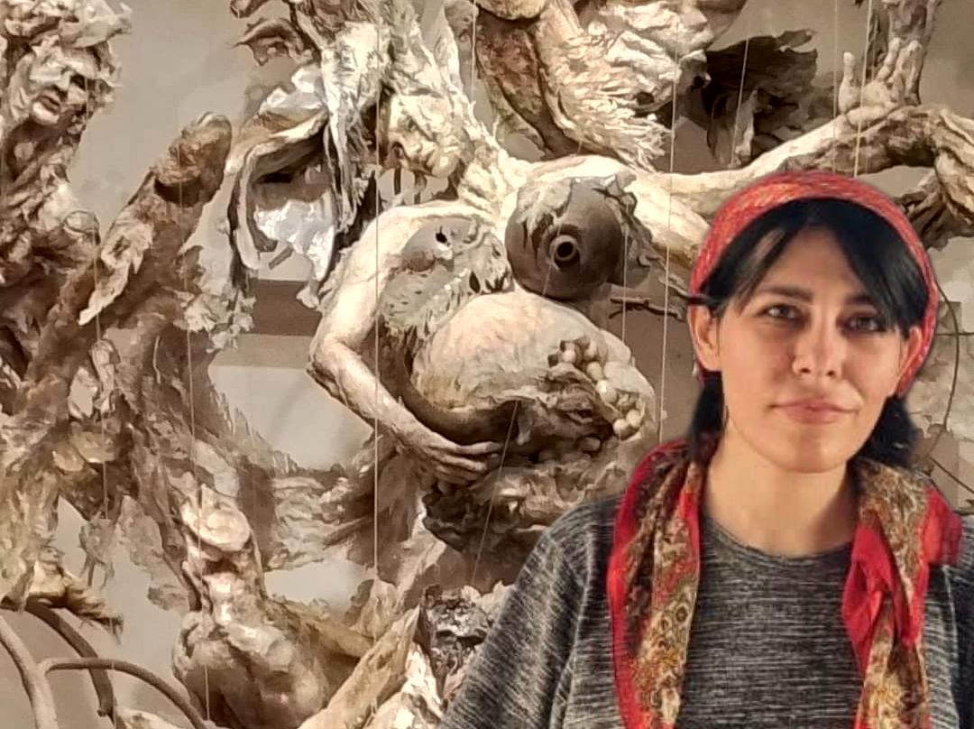 Elham Fallahi’s Ahura Mazda Sculpture in the Bundahishn Installation at Raha Gallery Collection