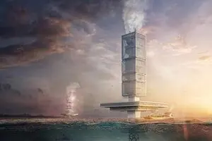آسمان‌خراش در اقیانوس؛ راه‌حلی برای مشکلات محیط زیست/ عکس‌ها