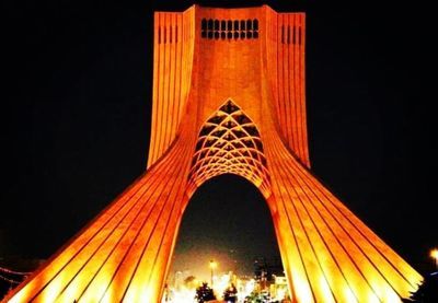 Azadi Tower Goes Orange