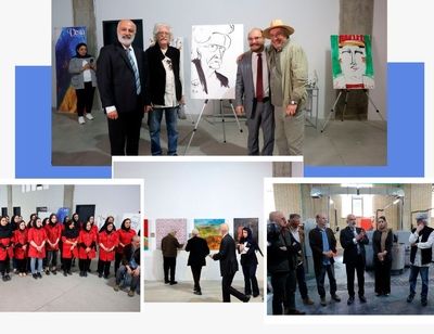 دیدار ۱۴ هنرمند شناخته شده از کارخانه رنگ وستا/ عکس‌ها