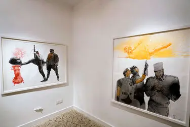 افتتاحیه نمایشگاه آثار حمید بهرامی در گالری هما
