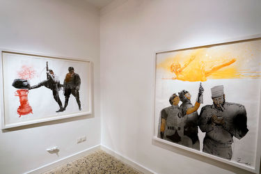 افتتاحیه نمایشگاه آثار حمید بهرامی در گالری هما