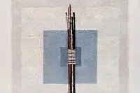 Ahmad Nasrollahi hangs paintings at Melbourne exhibit