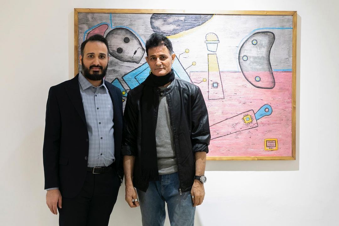 Mohammad Mohammadzadeh Titkanloo represents his concerns at the "Artificial Intelligence" exhibition