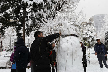 صبح برفی تهران