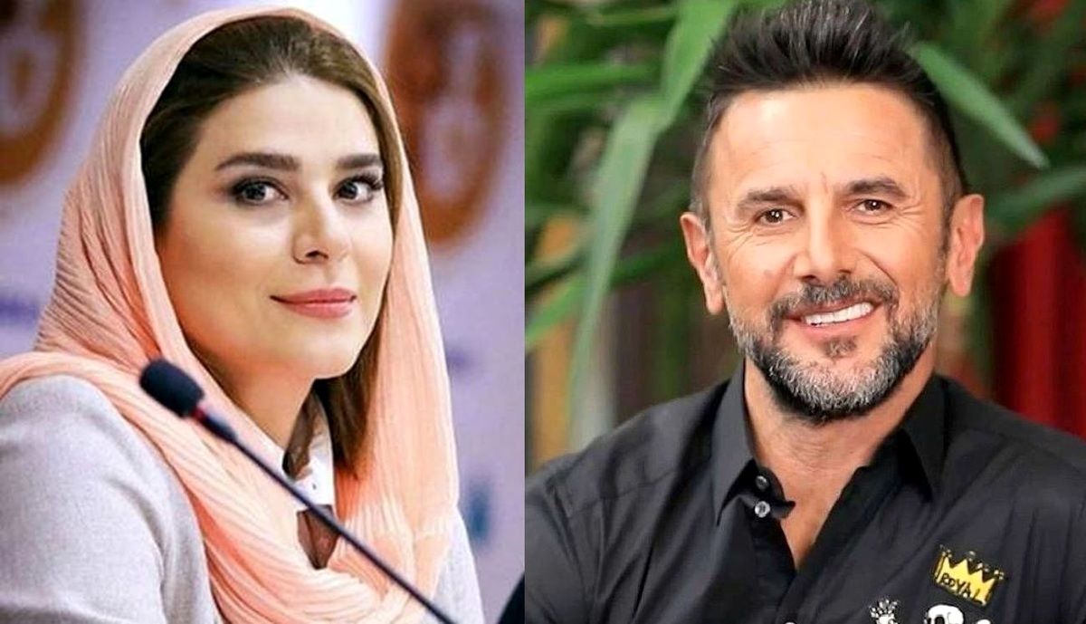 سحر دولتشاهی و‌ امین حیایی در استخر 