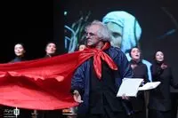 Director Mohsen Hosseini working on performance lamenting elimination of Persian gardens   