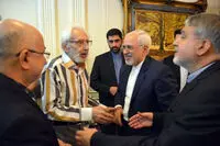 محمدجواد ظریف و وزیر ارشاد در خانه جمشید مشایخی+عکس‌ها