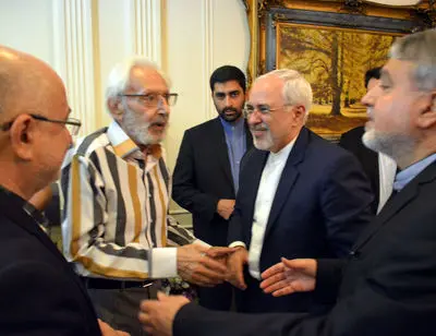 محمدجواد ظریف و وزیر ارشاد در خانه جمشید مشایخی+عکس‌ها
