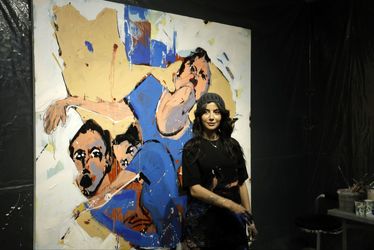 Live Painting Performance at Saless Gallery in Tehran with Vesta Color Support