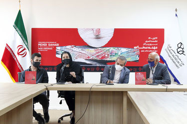 مهدی سحابی در موزه هنرهای معاصر تهران و نشست خبری مژده طباطبایی، احسان آقایی، سهراب احمدی