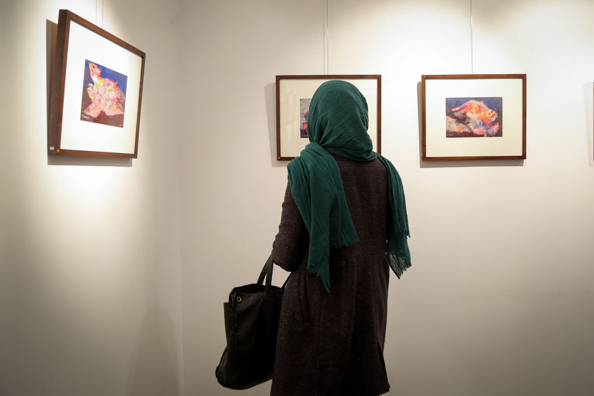 افتتاحیه نمایشگاه نقاشی های حمید جبلی در گالری آتبین