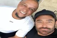 تفریح و والیبال بازی کردن محمدرضا گلزار و روبرتو کارلوس/ فیلم