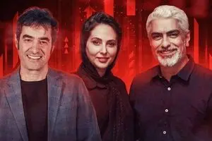 شهاب حسینی در نقش ناصر محمدخانی / مهران مدیری و رعنا آزادی ور هم هستند +عکس