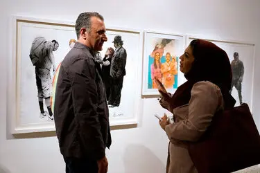 افتتاحیه نمایشگاه آثار حمید بهرامی در گالری هما