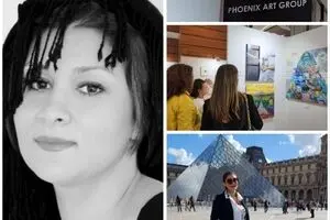 Roza Akhlaghi and the Phoenix Exhibition at Louvre Art Shopping Paris /Photos 