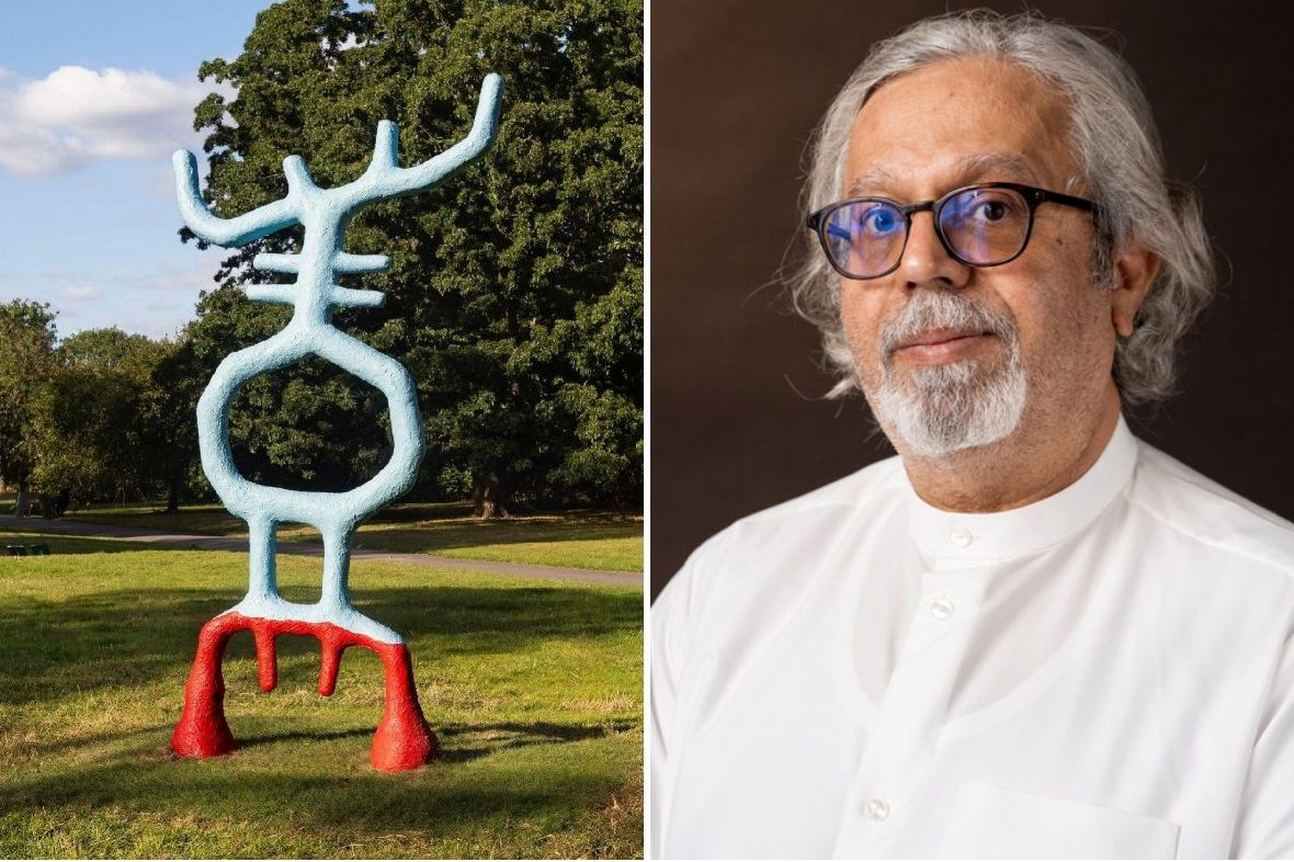 Two artworks by Mohamed Ahmed Ibrahim at Frieze Sculpture 2024