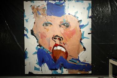 Live Painting Performance at Saless Gallery in Tehran with Vesta Color Support