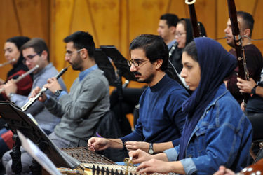 تمرین ارکستر ملی به رهبری فریدون شهبازیان در تالار رودکی