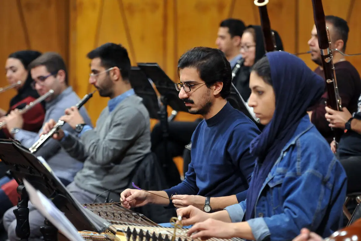 تمرین ارکستر ملی به رهبری فریدون شهبازیان در تالار رودکی