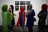 Pegah Rajamand Painting on Display