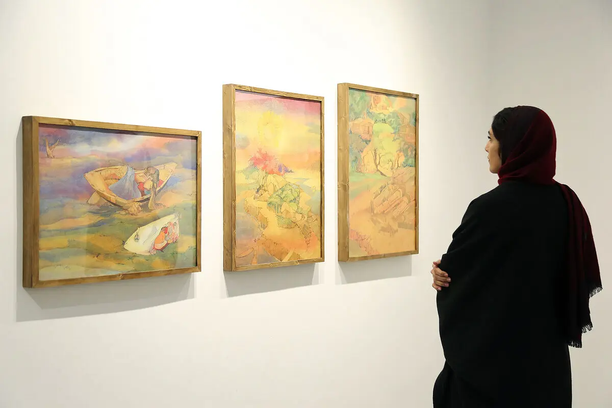 افتتاحیه نمایشگاه نقاشی های حسن مرشد در گالری هپتا